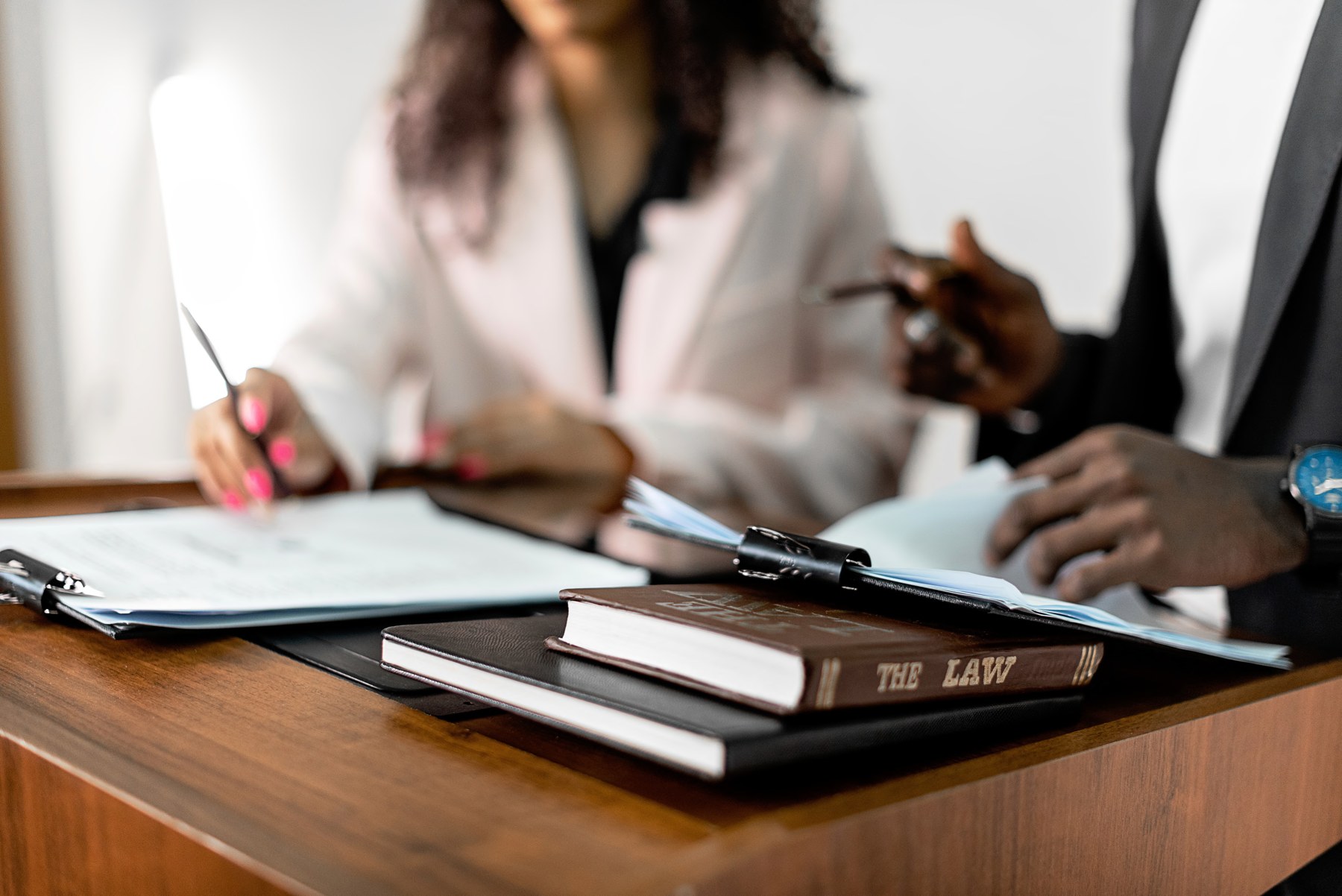 Legal professionals in consultation